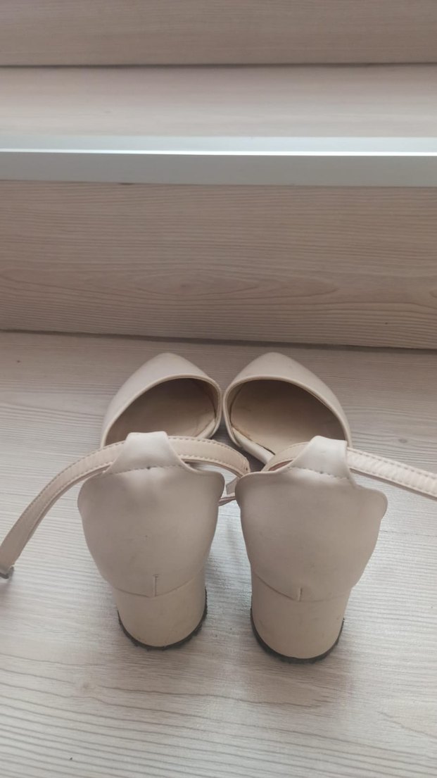 Bej Kadın Topuklu Günlük Ayakkabı - Görsel 4