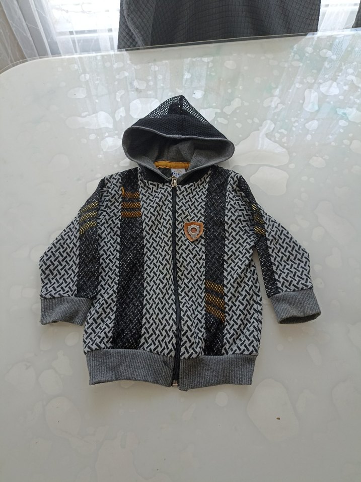 Kapüşonlu Desenli Erkek Çocuk Sweatshirt - Görsel 2