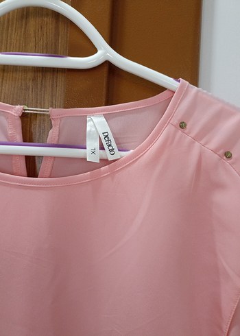 Pembe Uzun Kollu Midi Tunik - Görsel 4