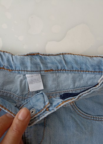 Erkek Çocuk Açık Mavi Denim Şort - Görsel 5