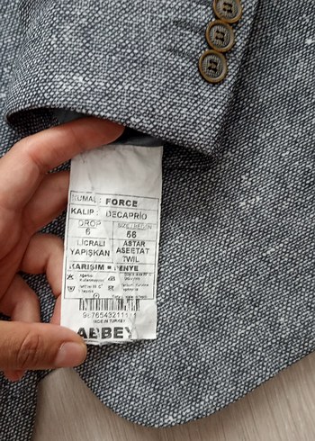 Gri Düğmeli Erkek Takım Ceketi - Görsel 5