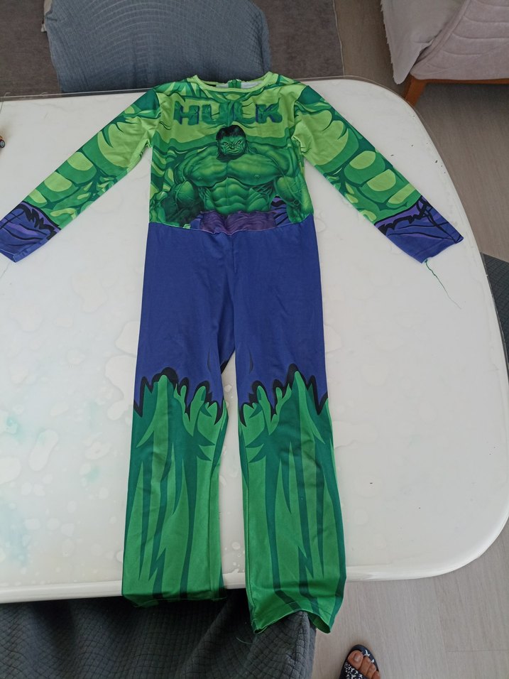 Yeşil Hulk Baskılı Çocuk Kostümü - Görsel 4