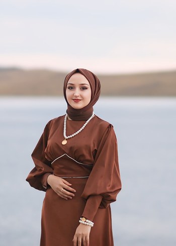 Abiye Tesettür saten abiye