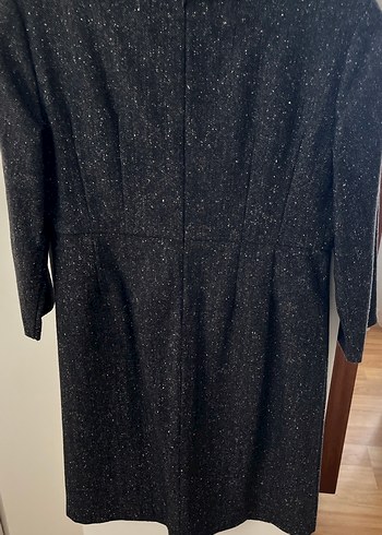 Siyah kırçıllı  Midi Kadın Kışlık elbise - Görsel 5