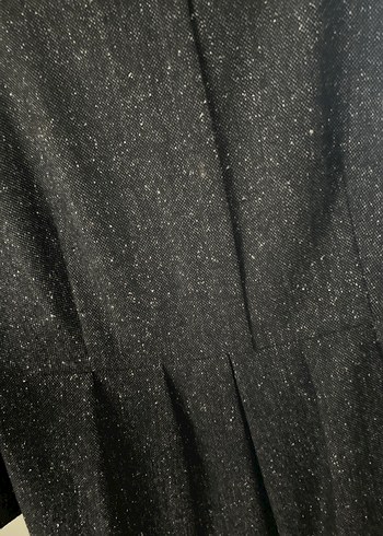 Siyah kırçıllı  Midi Kadın Kışlık elbise - Görsel 4