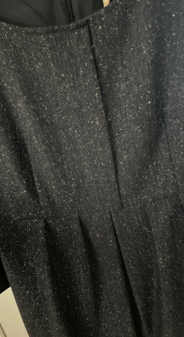 Siyah kırçıllı  Midi Kadın Kışlık elbise - Görsel 4