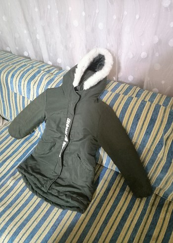 Kürklü Kapüşonlu Kız Çocuk Gri Mont
s beden 9-10 yaş - Görsel 2