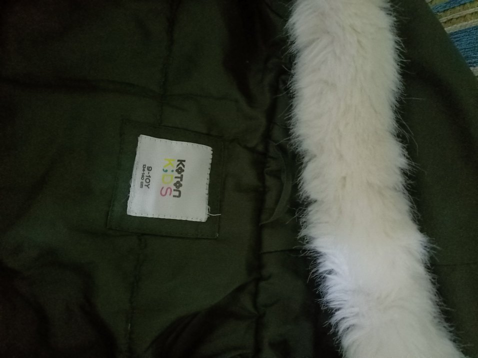 Kürklü Kapüşonlu Kız Çocuk Gri Mont
s beden 9-10 yaş - Görsel 4