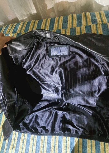 Chevignon %100 Siyah Deri Ceket Erkek - Görsel 4