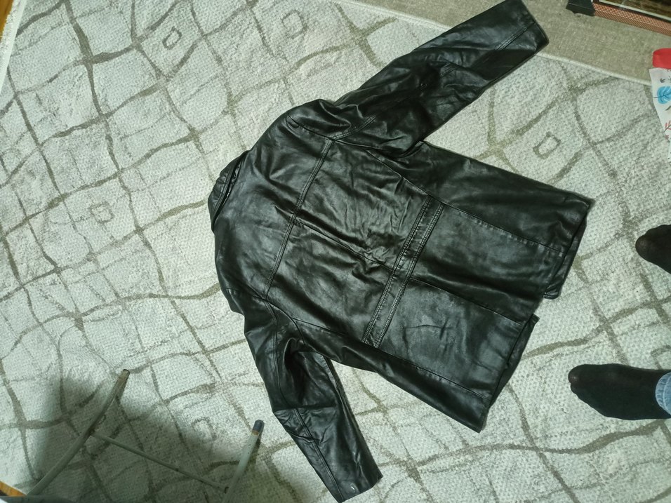 Chevignon %100 Siyah Deri Ceket Erkek - Görsel 5