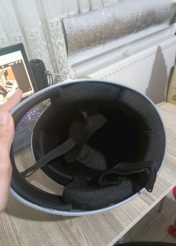 Gri Biker Motosiklet Kaskı
L beden. - Görsel 4