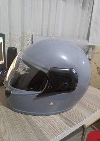 Gri Biker Motosiklet Kaskı
L beden. - Görsel 2