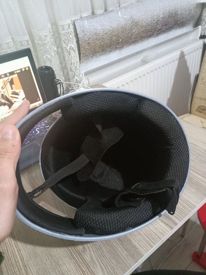 Gri Biker Motosiklet Kaskı
L beden. - Görsel 4