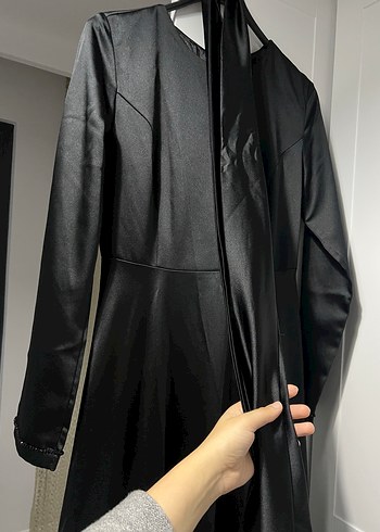 Abiye Uzun Siyah Gotik Kadın Abiye Elbise