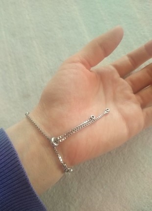 Gümüş asansörlü vavli bileklik