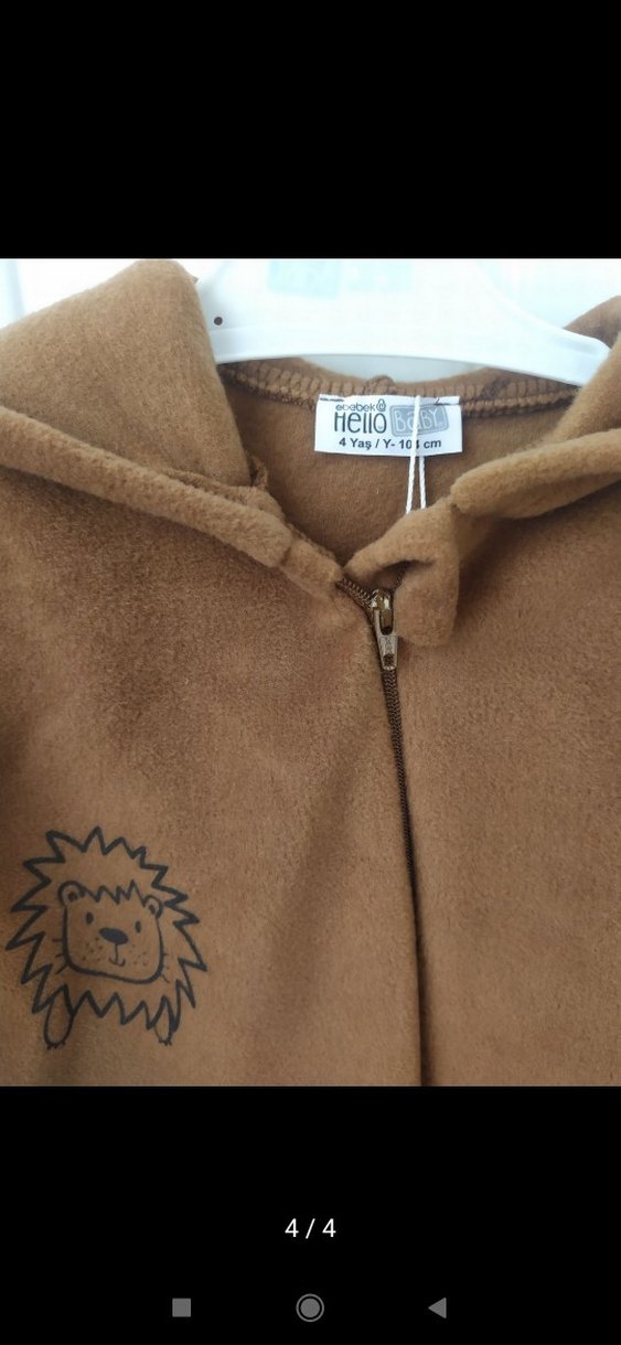 Kahverengi Bebek Polar Tulum etiketli - Görsel 4