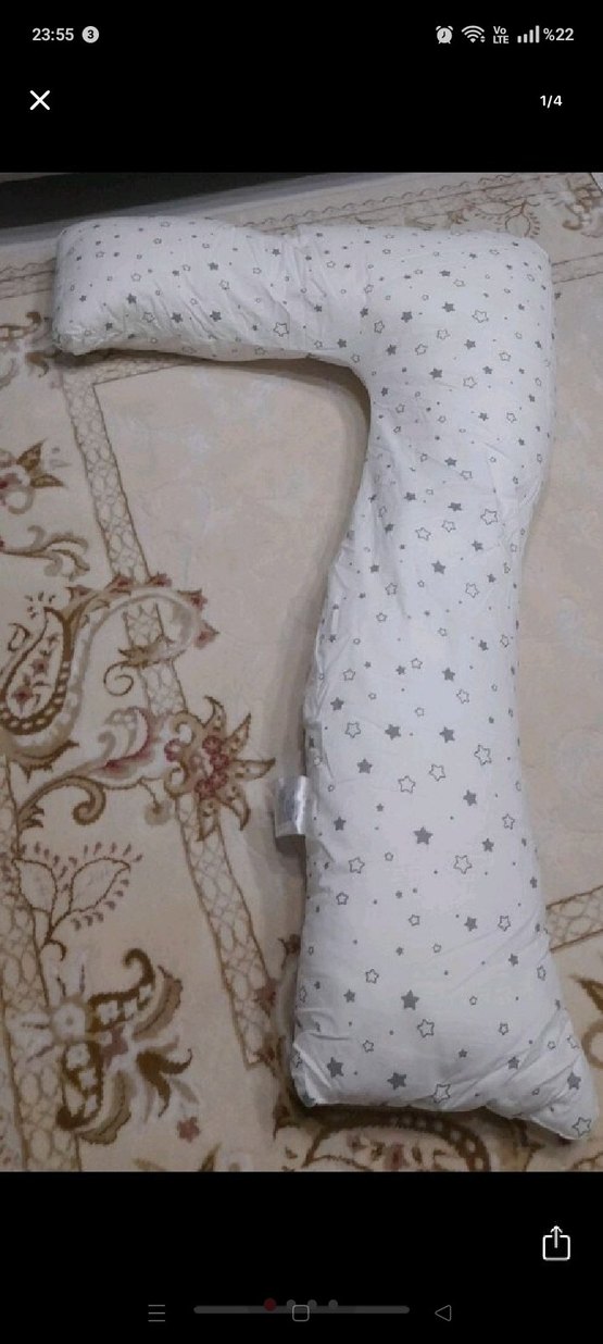 Desenli Gri Hamile ve Emzirme Yastığı - Görsel 3