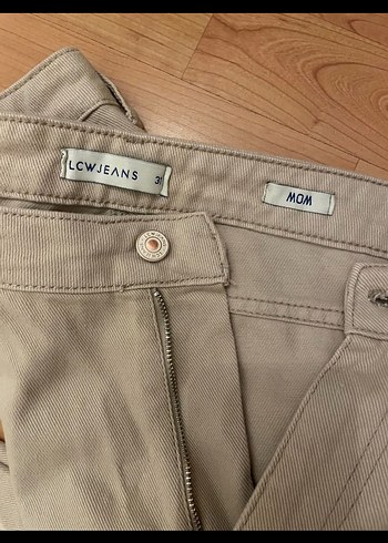 31 Beden Bej Kadın Kot Pantolon, Regular Fit, Midi Boy