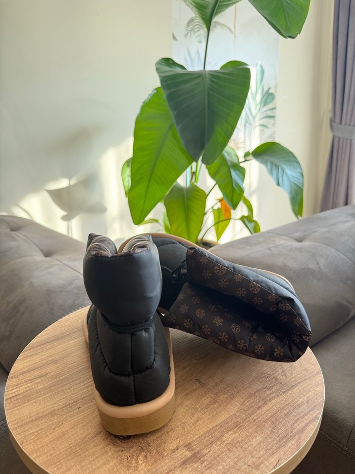 Kahverengi paraşüt kumaş  Kadın Bot - Görsel 2