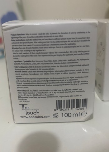 The Touch Coffee Kil Maskesi Yüz İçin(1 adet) - Görsel 2