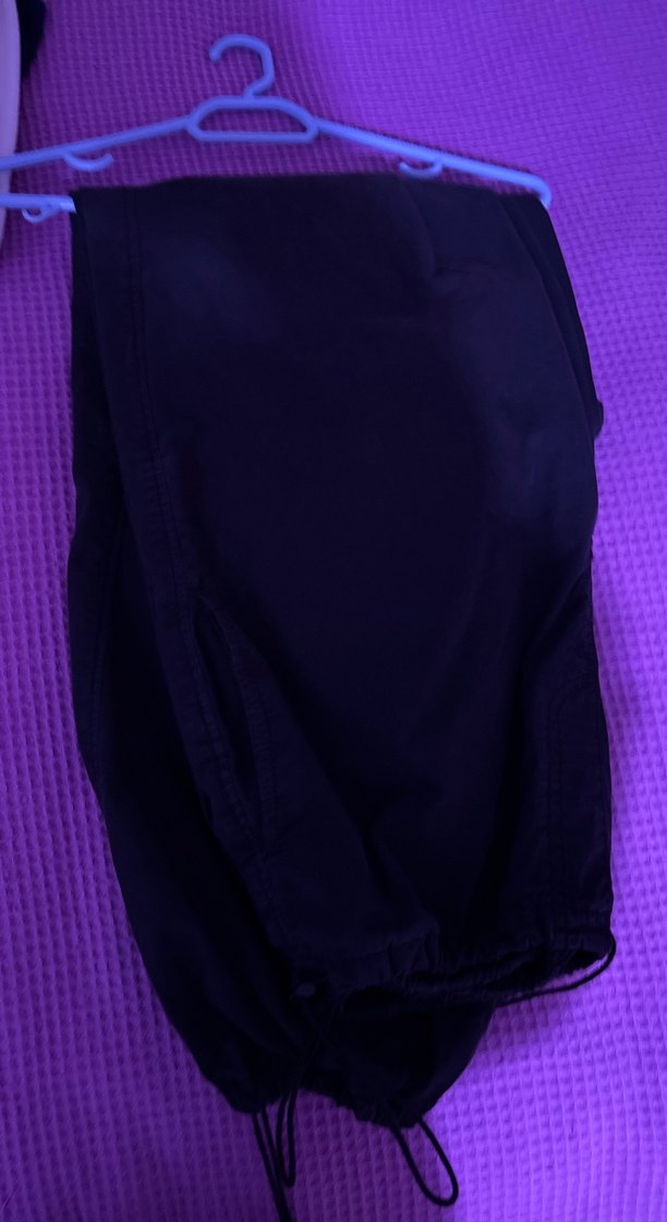 Siyah paraşüt pantolon - Görsel 2