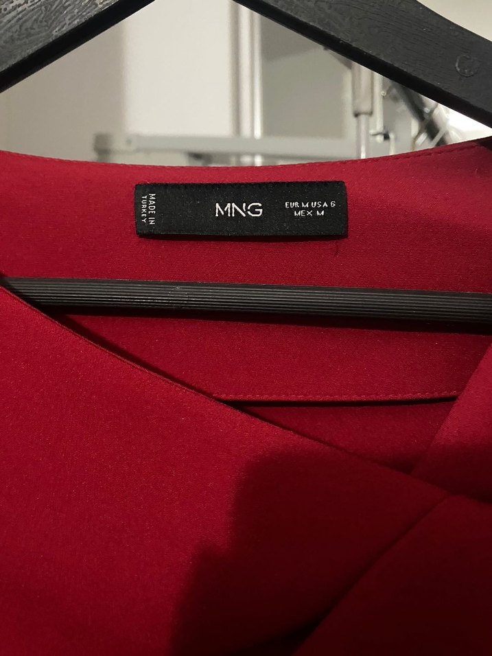 Kırmızı Drapeli Elbise - Görsel 3