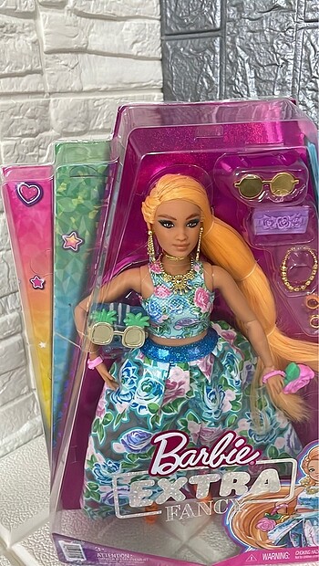 Beden Renk Barbie extra fancy cicekli elbisei