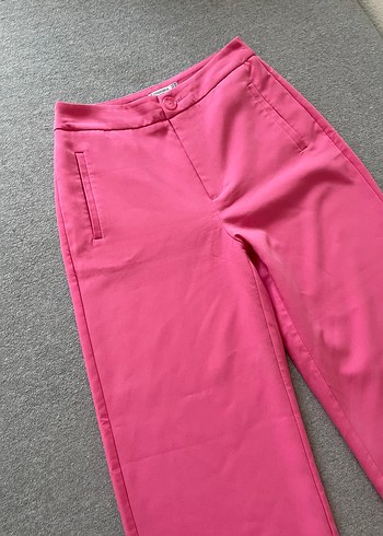 Stradivarius Pembe Midi Kumaş Kadın Pantolon