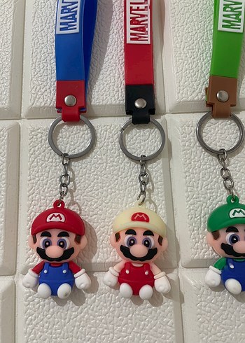 Diğer Renkli Elastik Mario Figürlü Anahtarlık