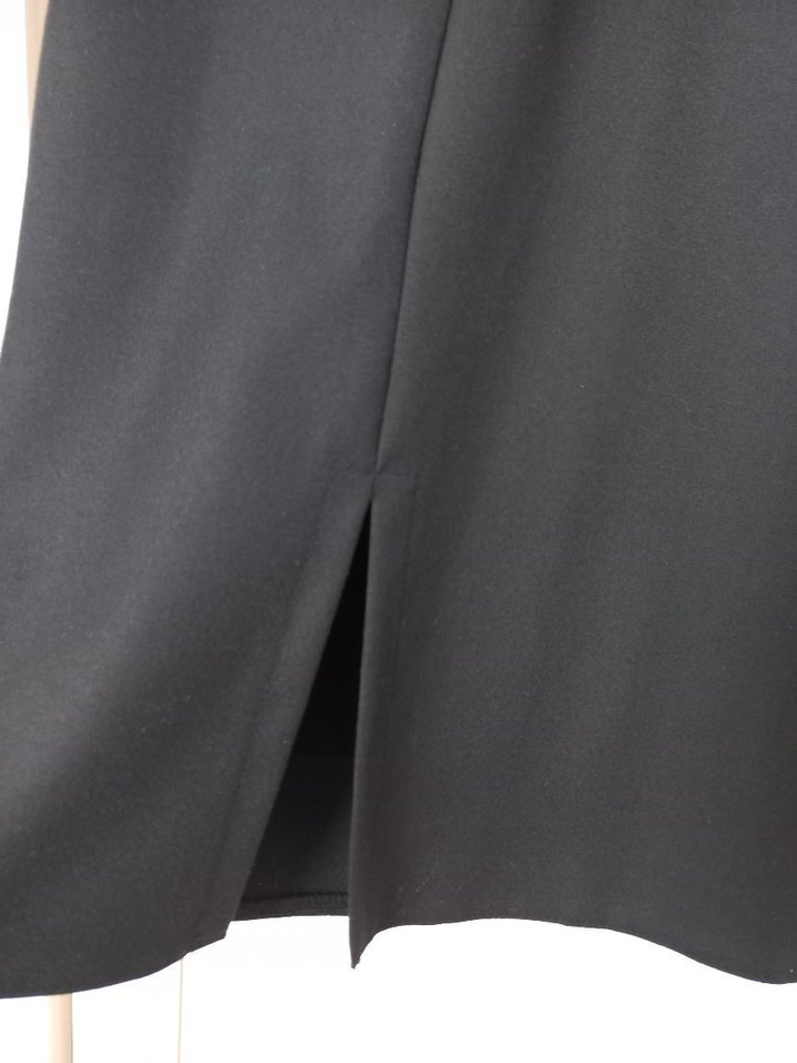 Chima M beden Siyah V Yakalı Kadın Elbise - Görsel 3