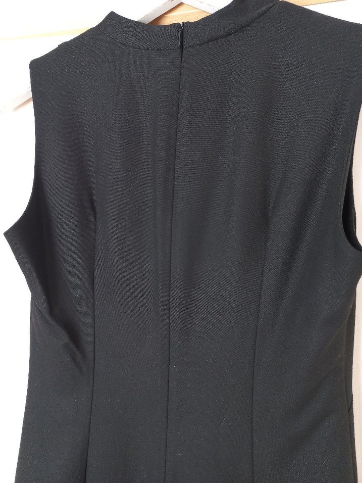 Chima M beden Siyah V Yakalı Kadın Elbise - Görsel 5