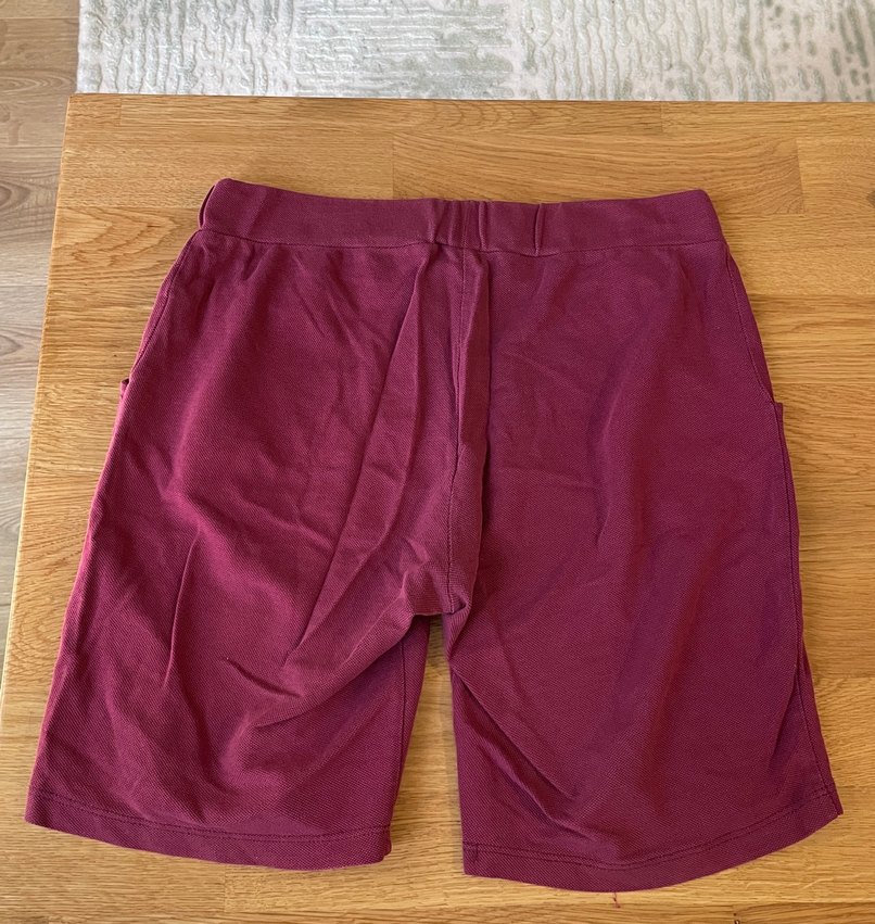 Bordo Rahat Kesim Kadın Bermuda Şort - Görsel 2