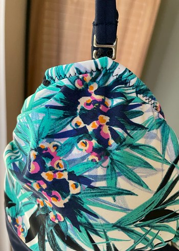 Askılı lacivert kadın mayo - Görsel 6