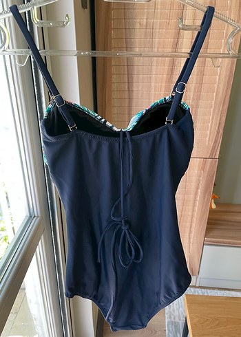 Askılı lacivert kadın mayo - Görsel 7