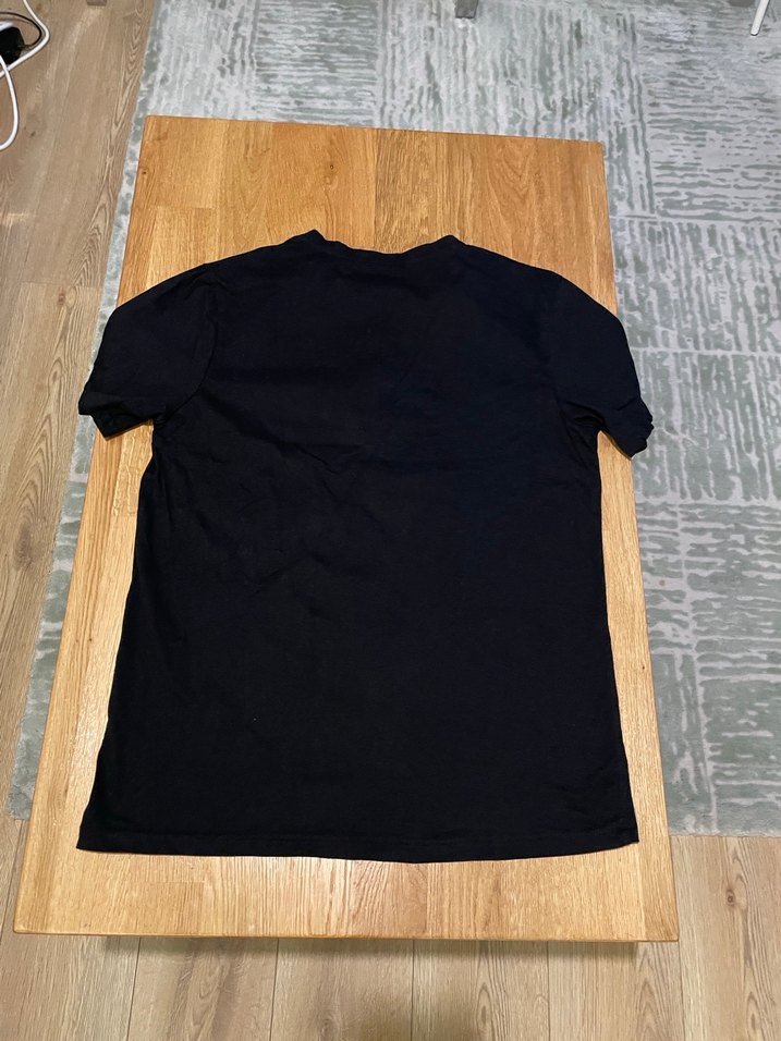 Düğmeli Siyah Erkek Tişört %100 pamuk - Görsel 3