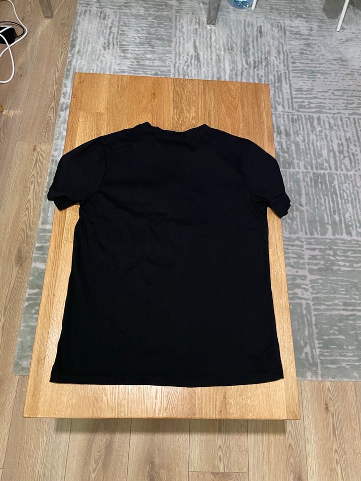 Düğmeli Siyah Erkek Tişört %100 pamuk - Görsel 4