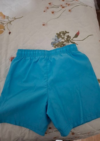 Erkek Mavi Mini Elastik Bel Plaj Şortu 7 yas - Görsel 3