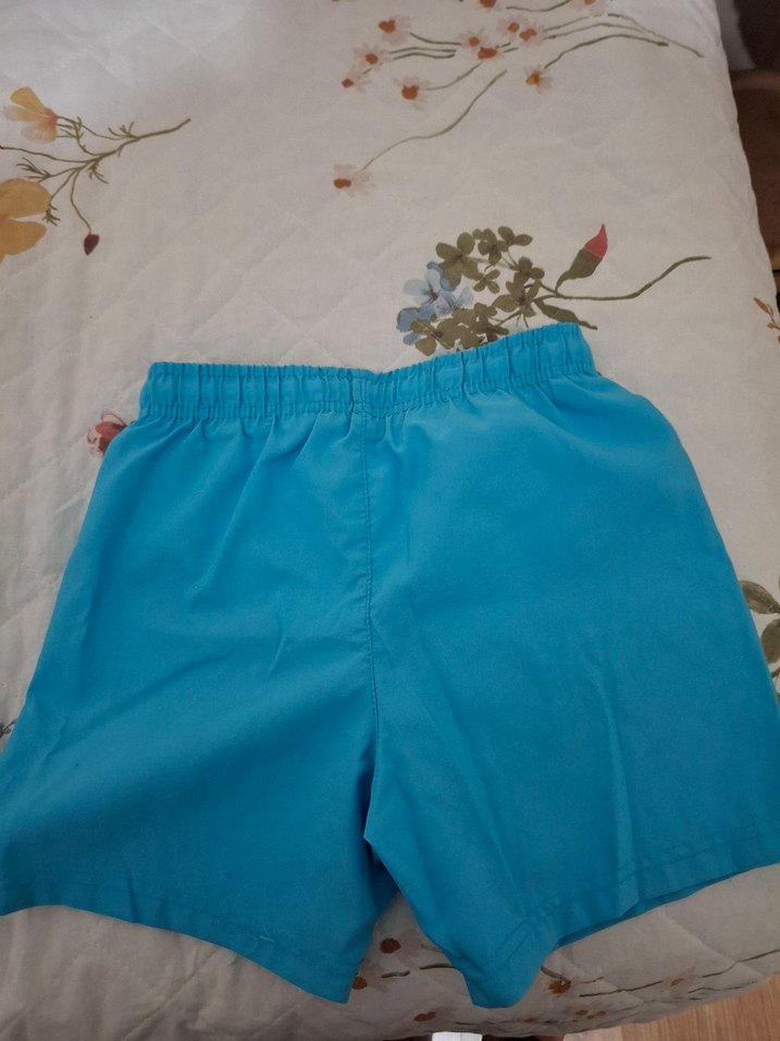 Erkek Mavi Mini Elastik Bel Plaj Şortu 7 yas - Görsel 3