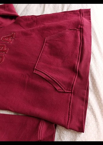 Bordo Kadın Kapüşonlu Sweatshirt USPA - Görsel 2