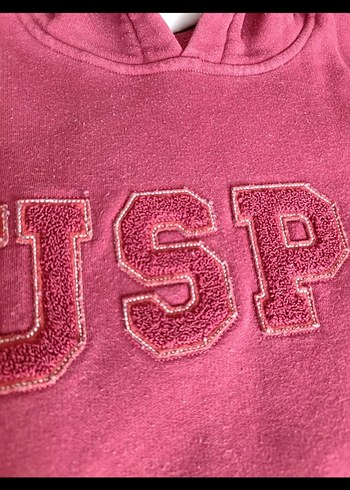 Bordo Kadın Kapüşonlu Sweatshirt USPA - Görsel 3