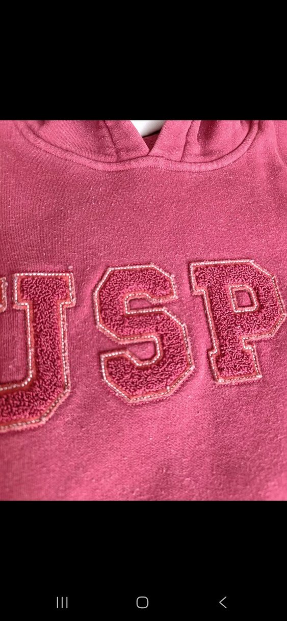Bordo Kadın Kapüşonlu Sweatshirt USPA - Görsel 3