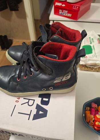 Mavi Gri Erkek Çocuk Spor Botları Velcro - Görsel 2