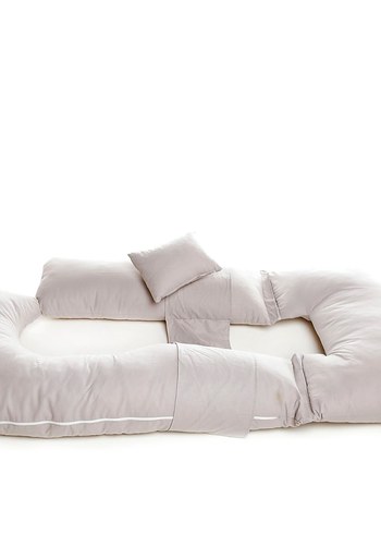 Açık Gri Emzirme ve Hamile Yastığı Seti - Görsel 5