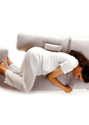 Açık Gri Emzirme ve Hamile Yastığı Seti - Görsel 4