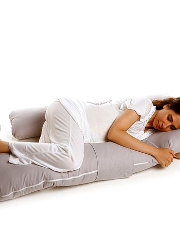 Açık Gri Emzirme ve Hamile Yastığı Seti - Görsel 3