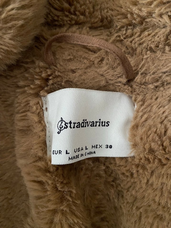 Kahverengi Süet Kürk Detaylı Kadın Ceket 
Stradivarius - Görsel 5