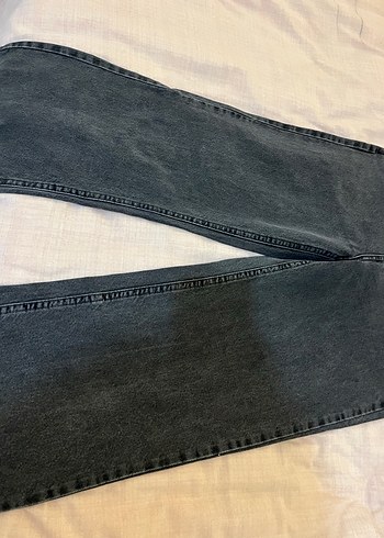 34 Beden gri Renk Gri Midi Boy Rahat Kesim Kadın Kot Pantolon