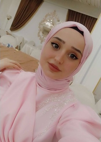 s Beden pembe Renk Pembe Uzun Kollu Drapeli Abiye Elbise