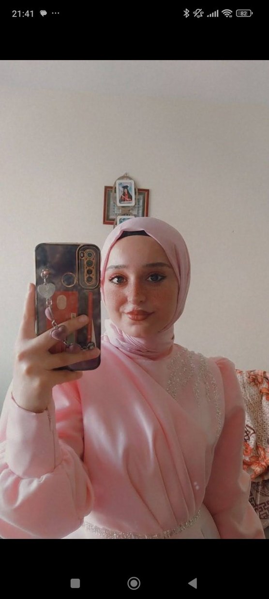 Pembe Uzun Kollu Drapeli Abiye Elbise - Görsel 2