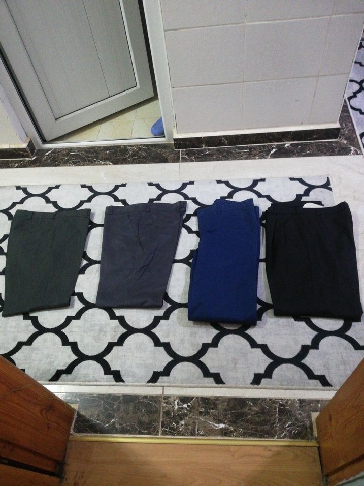 Gri erkekKumaş Pantolon - Görsel 3